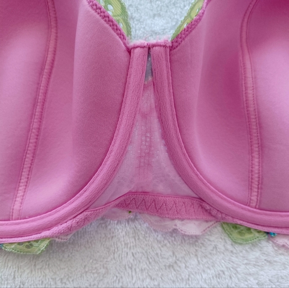 Colorful Embroidered Lace Underwire Bra, Size 38DD - Picture 10 of 14